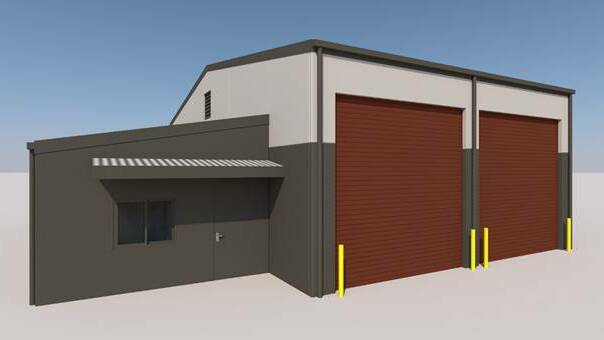 ALL NEW: The new Fingal Bay Rural Fire Brigade facility will include two truck bays, a multipurpose area, modern kitchen and office facilities and also onsite parking for the volunteers. Picture: GWH