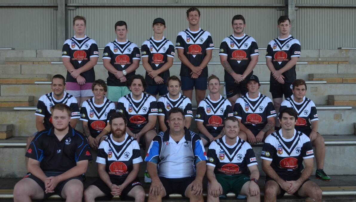 UNITED: Coach Rob Benn (front centre) wants his players to enjoy the year and hopefully find some form while at it. Pictured are just some of the 27 players they've signed up to seniors for season 2017, kicking off April 30.