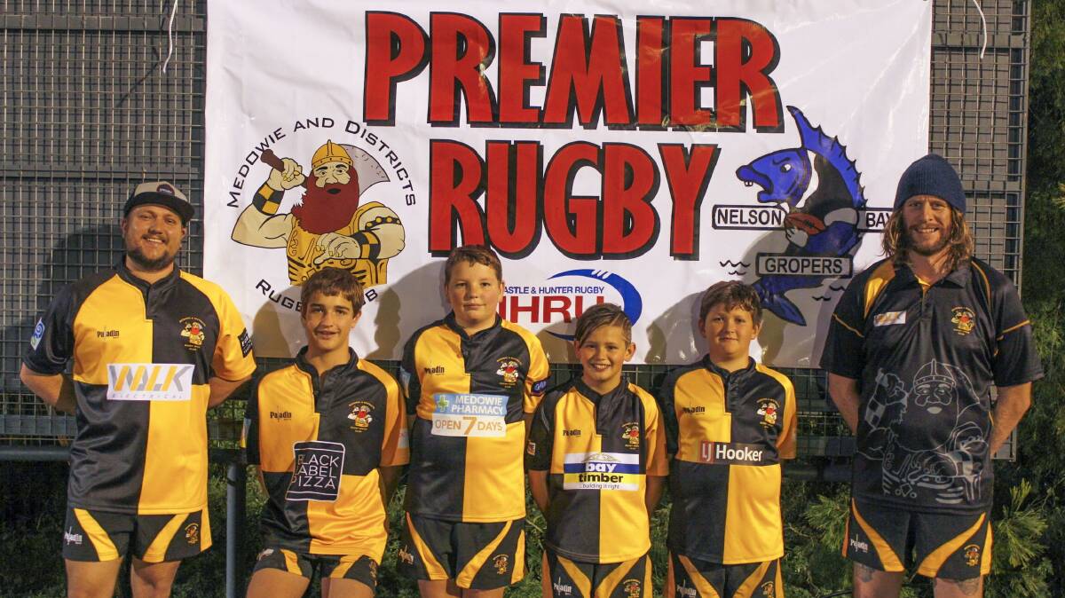 READY: Juniors and seniors alike can't wait to host Premier Ruby. Pictured are Reece Montgomery,  Chris Woodfeild, Lachlan Murphy, Blake Green, Murray Woodfield and Eric Tolhurst. Picture: Danielle Underwood 