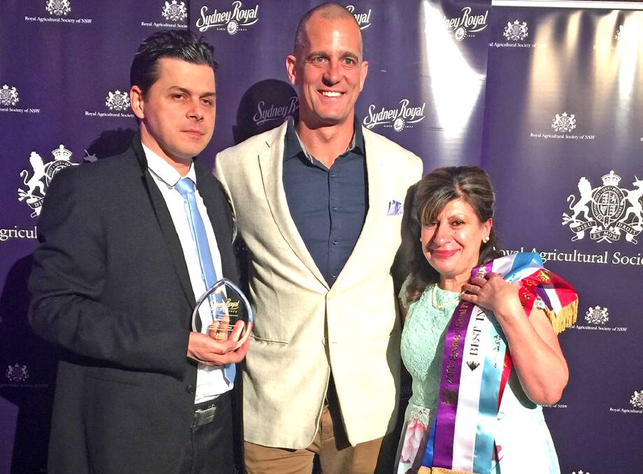WINNERS: Domenica Fedele and Peter Toth of Pasta di Porto, with Better Homes and Gardens TV show presenter, Ed Halmagyi (centre). Picture: Supplied 
