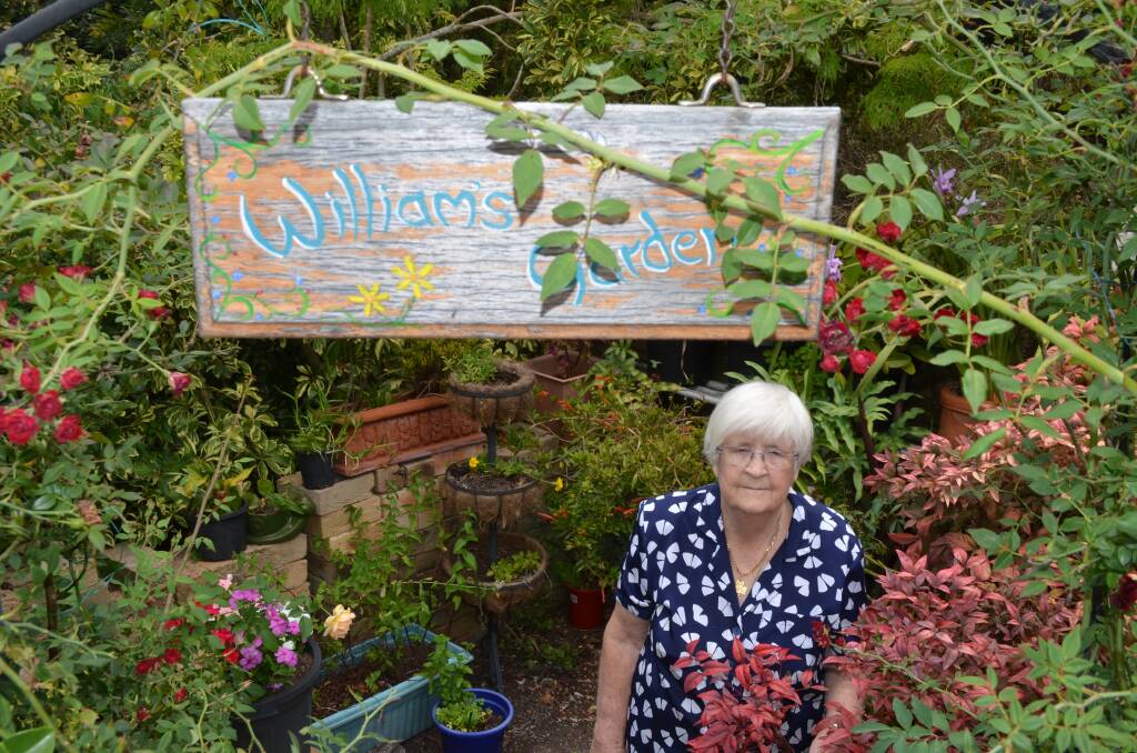 DEVASTATED: Mary Cleary, 87, has been rocked by the theft from her garden, a memorial to her stillborn grandson, William. Picture: Sam Norris