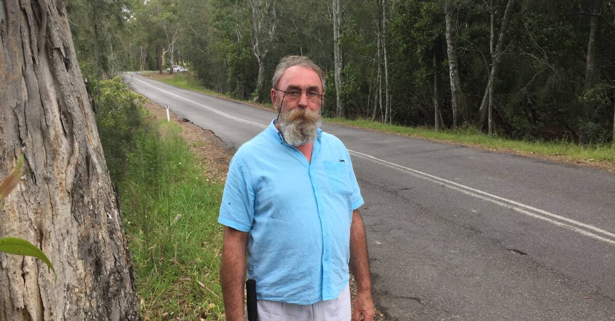 DETERMINED: Former auditor and Karuah resident Merv McConnochie recently addressed Port Stephens Council about his fears at Mustons Road. Picture: Sam Norris
