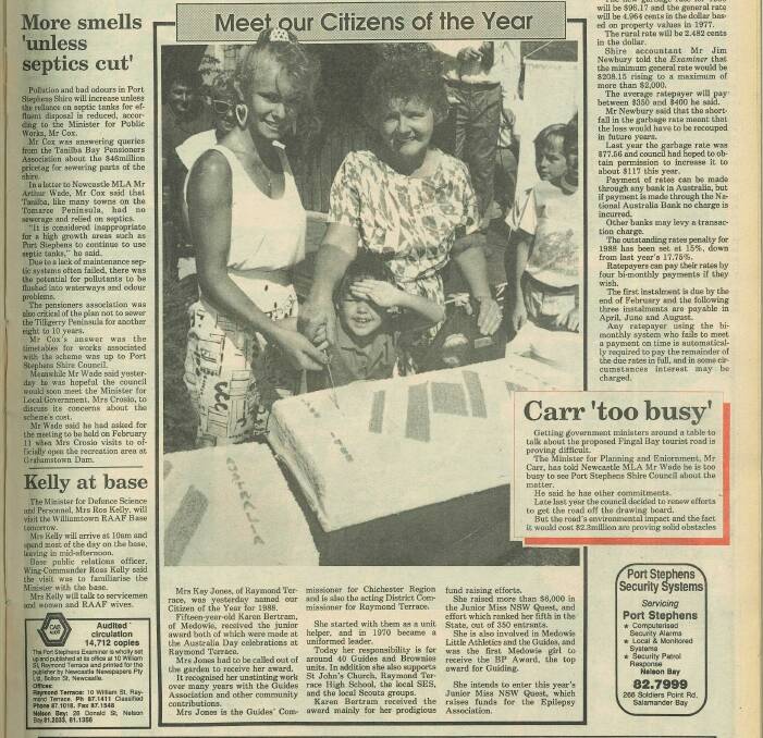 RECOGNITION: Kay Jones at right helps cut the Bicentenary cake in 1988.
