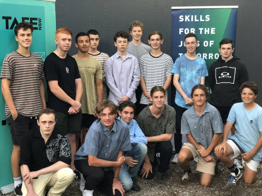 NEW OPPORTUNITY: The Year 10, 11 and 12 students from across the Hunter who have begun a 'STEMship' this semester, including Corlette's Angus Crockett, 16, kneeling third from right.