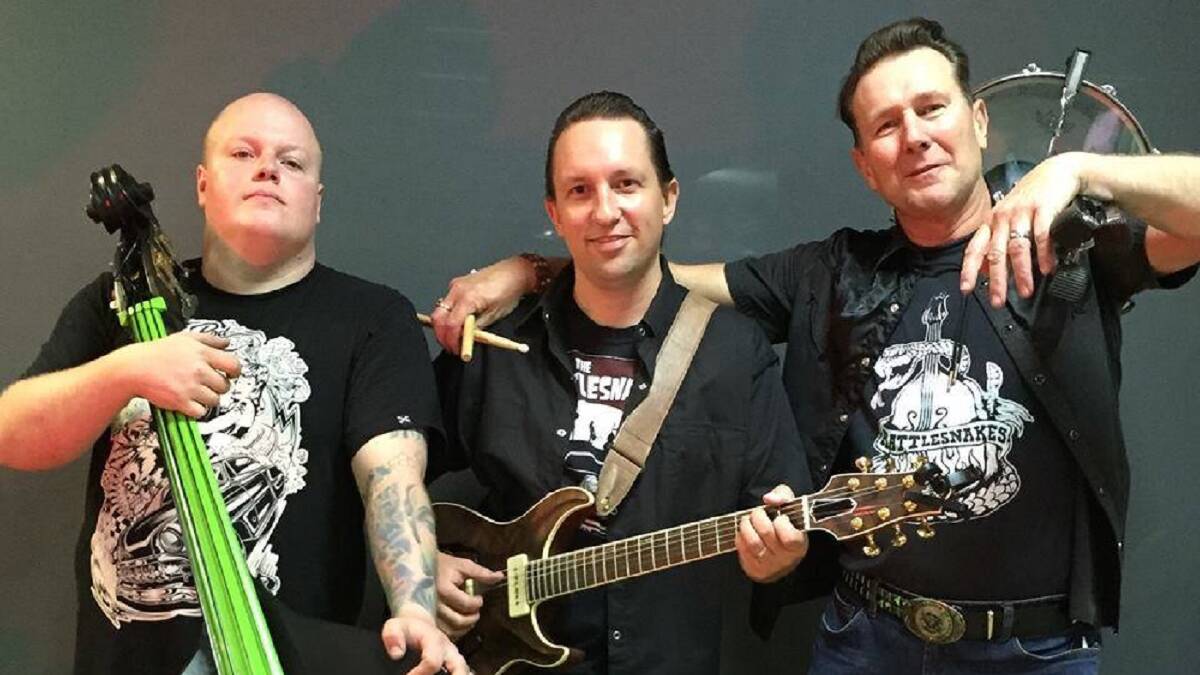 THE RATTLESNAKES: Catch their cool brand of rock'n'roll and rockabilly at Soldiers Point Bowling Club at the weekend.