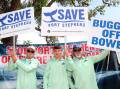 Protesters at an anti-offshore wind rally in Nelson Bay last year. Picture by Peter Lorimer