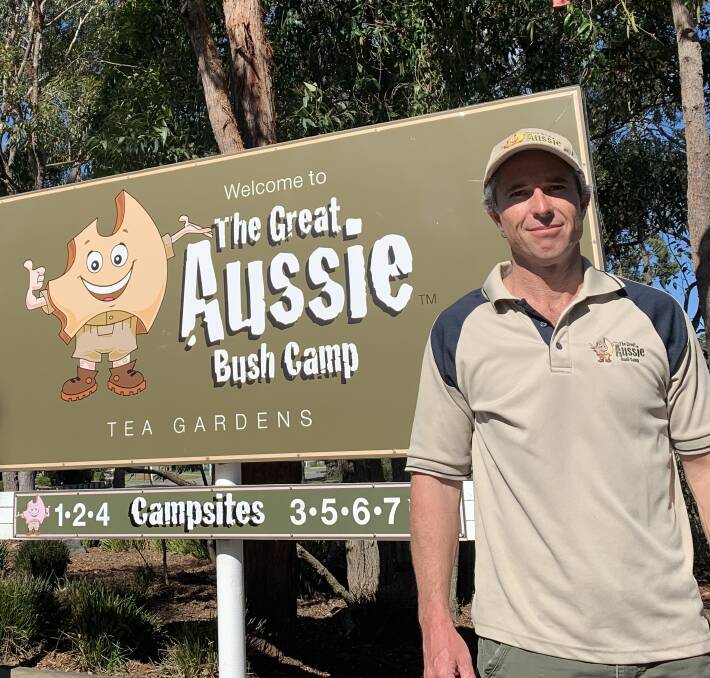 Going nowhere: Great Aussie Bush Camp co-owner Brad Love. The business employs 80 people.