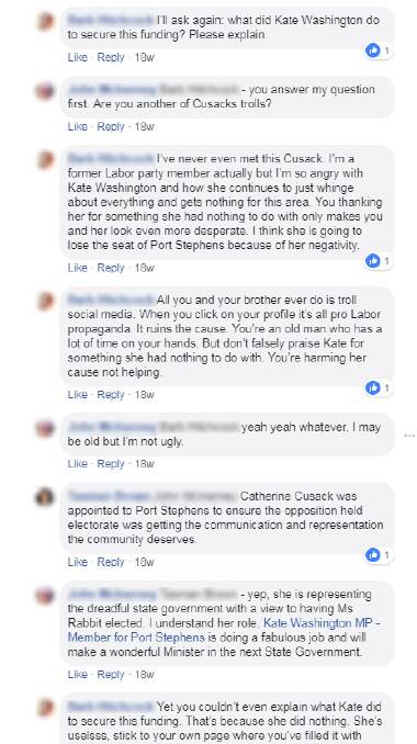 Facebook investigates Kate Washington's trolling claim