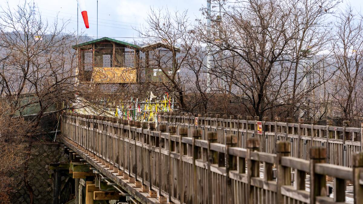 The Freedom Bridge, which was once used to transfer people across the border. Picture by Michael Turtle