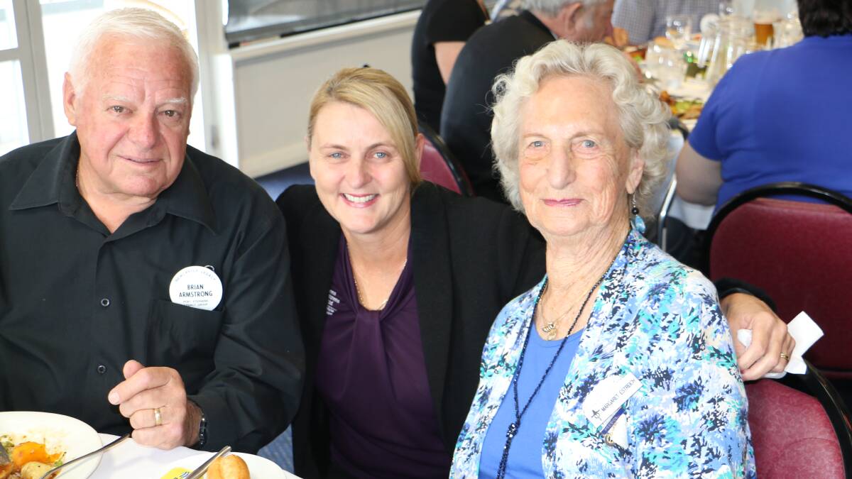 APPRECIATION: Harbourside's Sheree Gemmell with Brian Armstrong and Margaret Estriech.
