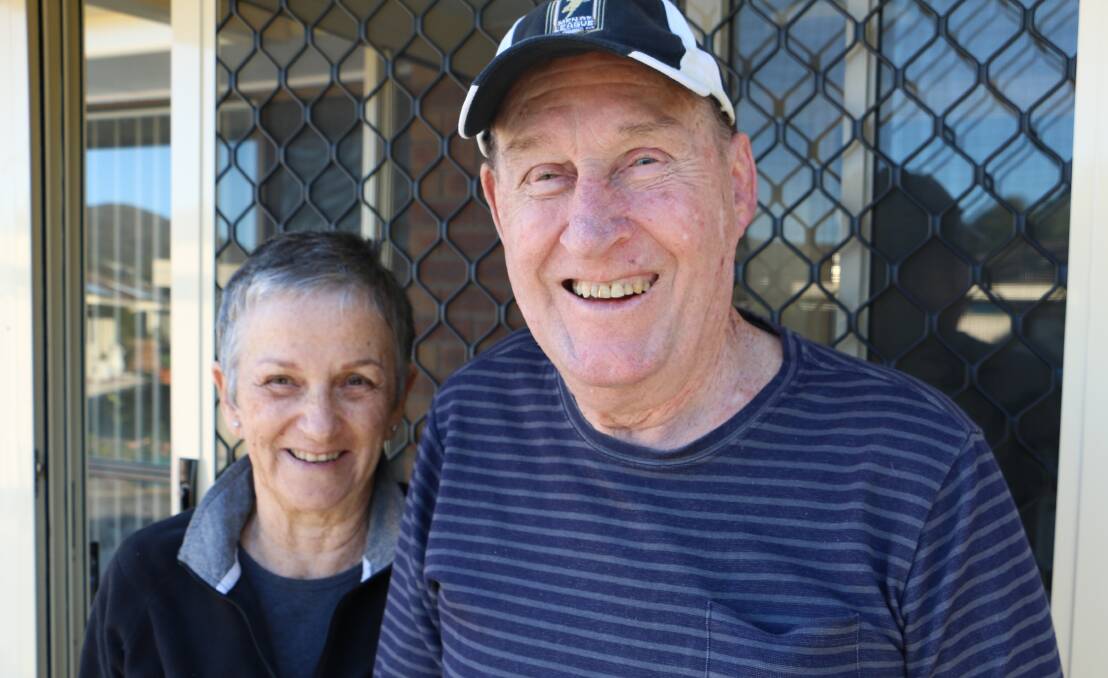 FAMILY: John and Janet McDonell enjoying retirement at their Harbourside Haven home in Shoal Bay.