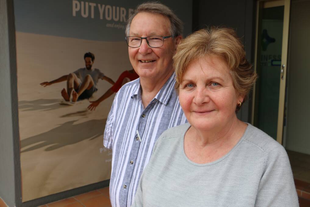 RETIRING: Peter and Kris Clough, from Fingal Bay, are calling it quits after a combined 30-plus years of volunteer work in Nelson Bay.