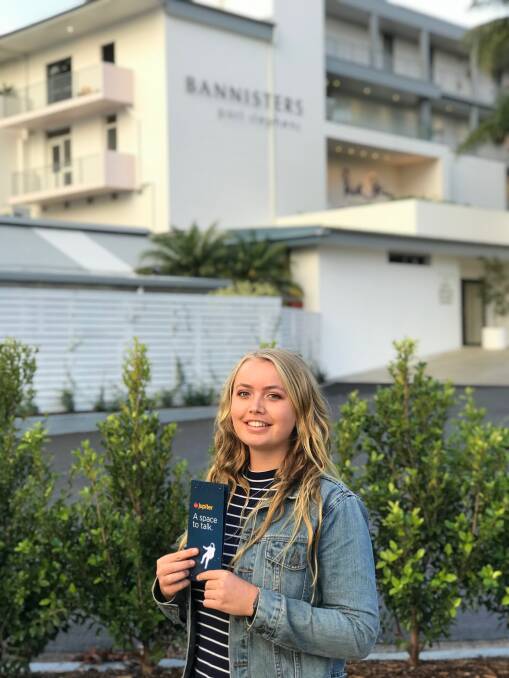 HELP IS HERE: Ambassador Ashleigh Price, who has benefited from the Jupiter program, in front of the Bannisters restaurant, the venue for an upcoming major fundraising event.