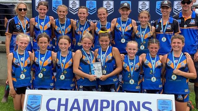 CHAMPIONS: The Nelson Bay under-14 girls team who took out the junior state cup at Port Macquarie last weekend. Picture: Supplied