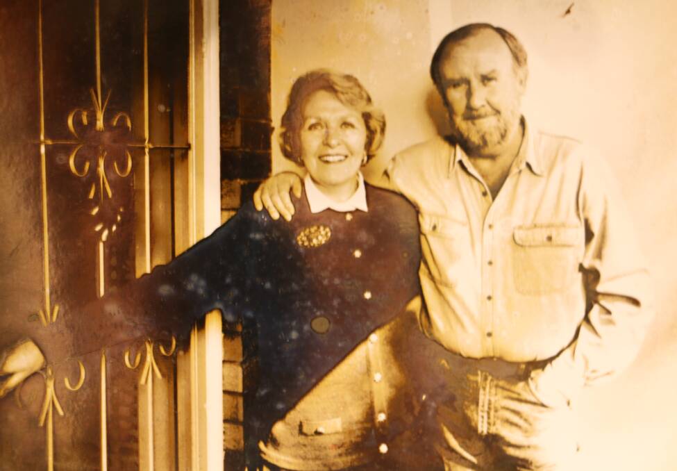 FAMILY PHOTO: Marie-Ann Malone pictured with her famous actor brother Bill Hunter in a family photo album. Picture: Supplied