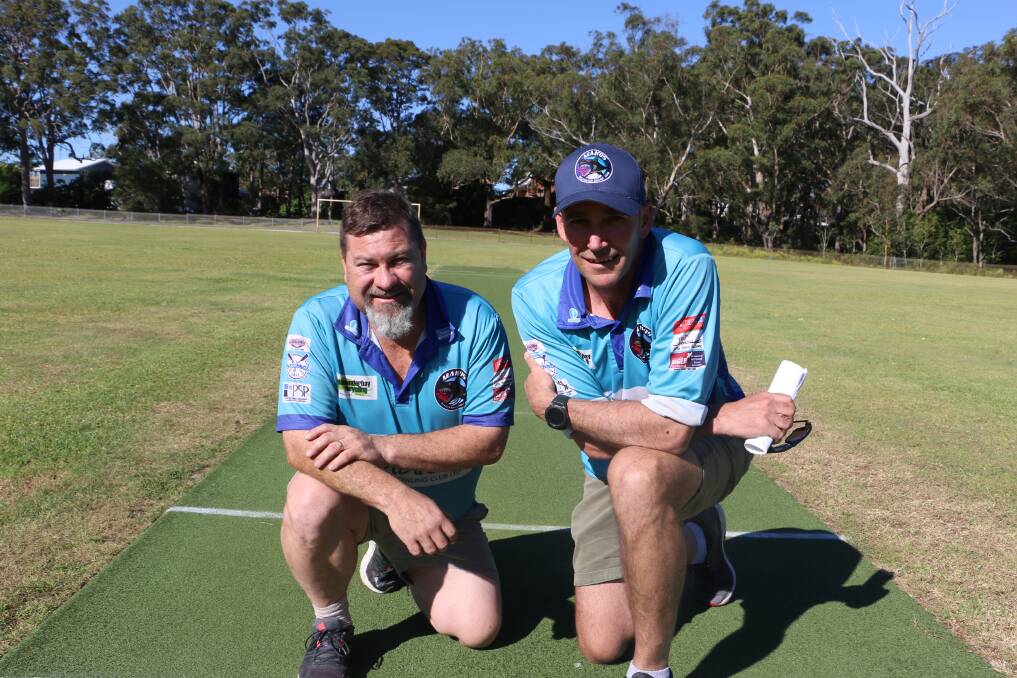 UPGRADE: Nelson Bay Cricket Club's junior secretary Matt Brealey and vice-president Dean Gibson at Korora Oval in Salamander Bay, which has been granted $36,575 through the T20 World Cup 2020 Cricket Legacy Fund.