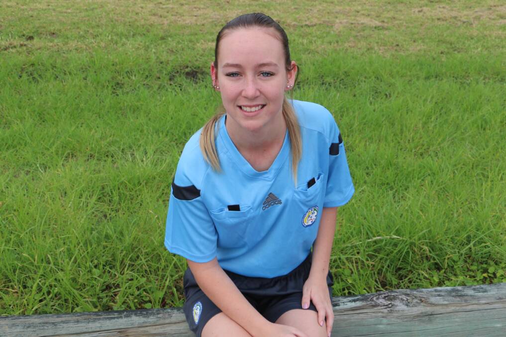 UNPRECEDENTED: Raymond Terrace's Sam Newell, 18, has become the first female referee to be selected to officiate at a boys Futsal world cup tournament.