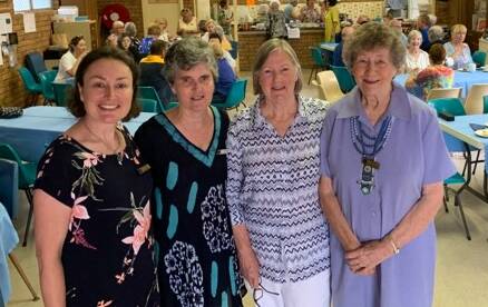 FUNDRAISER: The CWA Nelson Bay ladies (l-r): Janet Mackintosh, Lyn Cummings, Kim Withers and Janet Henderson. Picture: Supplied