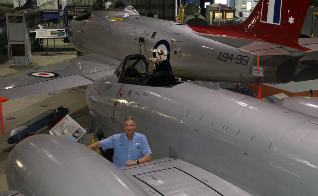 ON DISPLAY: Fighter World Museum manager Bernie Nebenfuhr with some of the aircraft to be on display when the museum celebrates its 30th anniversary on February 15.