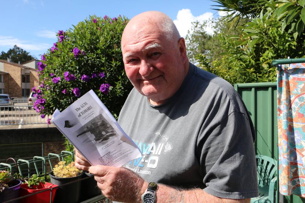 GUN SEARCH: Nelson Bay's Tom Lupton is hoping to locate a replica gun to the one that was used on Tomaree Head during the war years.