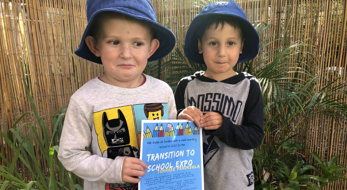 STARTING SCHOOL: Milo Thomas, aged 4, and Sunny Weedon, 5, are looking forward to starting school next year.