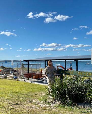 NEW EQUIPMENT: Ina George at George Reserve, Salamander Bay, where works are underway to install new amenities and play equipment. Picture: supplied