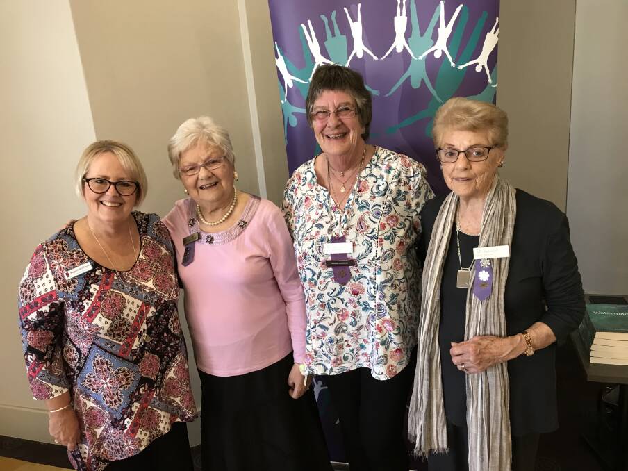 TOP VIEW: From left Margaret Woodhouse (The Smith Family) with VIEW members Fay Tranter, Ann-Louise O'Connor and Pauline Orr.