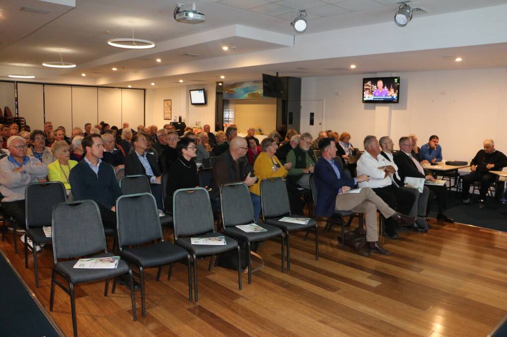 TURNOUT: More than 80 people turned out to the TRRA meeting at Nelson Bay Bowling Club on Monday night.