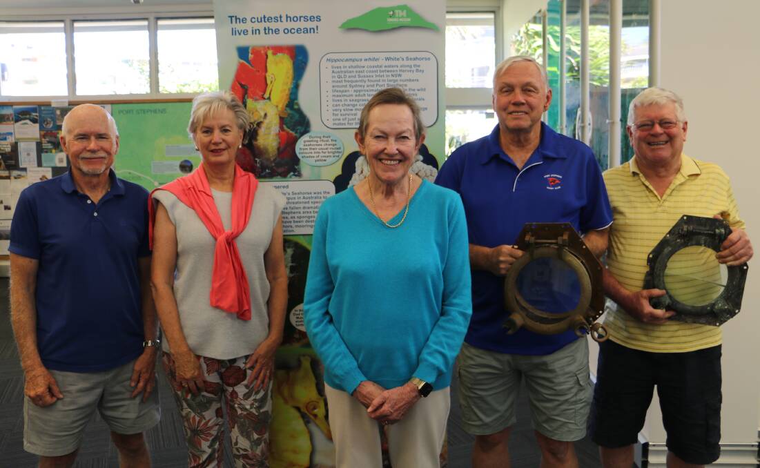 NEW COMMITTEE: Some members of the Tomaree Museum Association (from left): Chris Peters, Mary Sillince, Elisabeth Warne, Dough Cross and Warwick Mathieson at the visitor information centre.