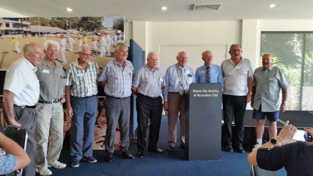ELECTED: The new Nelson Bay Probus club committee being sworn in at Nelson Bay Bowling Club. Picture: Supplied