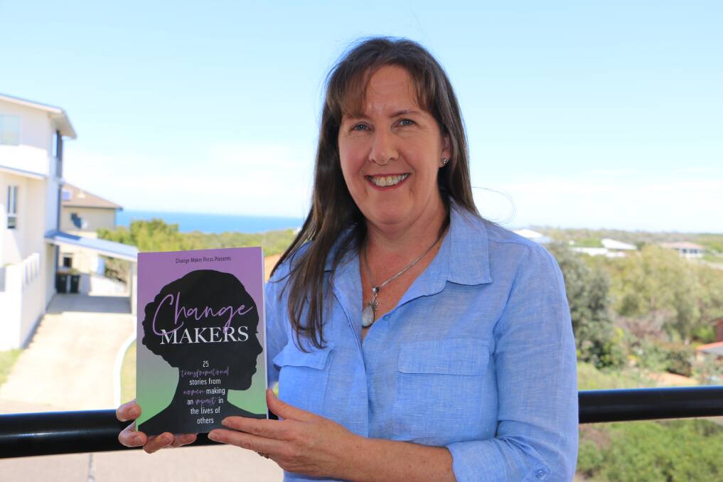 PUBLISHED: Boat Harbour's Fiona Brown with a copy of her Amazon best-seller, Change Makers.
