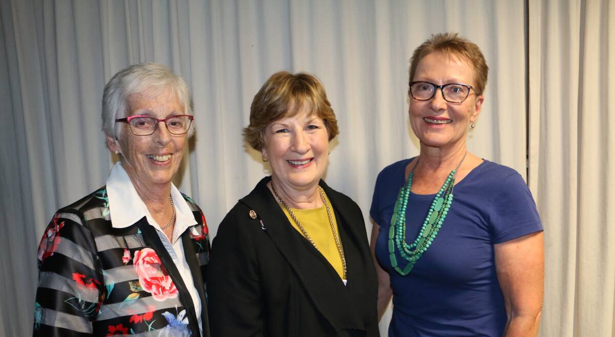 FUNDRAISING: Nelson bay Rotary Club is looking forward to a big year in 2021 through members (l-r) Helen Ryan, president Liz Friend and Arja Levonpera.