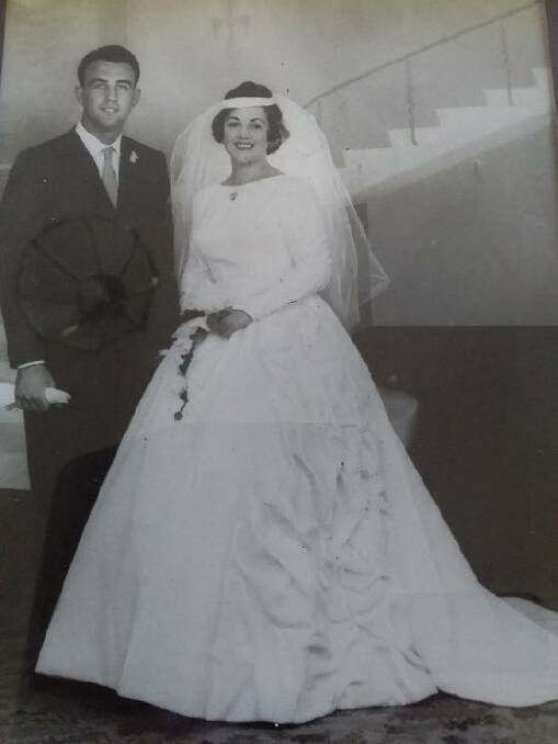 LOVE: Sam and Mary Hurren on their wedding day.