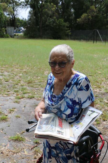 ACCESSIBLE: Mallabula's Doreen Bradley at RAF park which had been earmarked by the Tilligerry community as the site for a new police station.