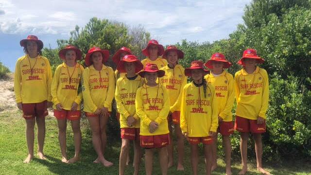 LIFE SAVERS: The Fingal Surf Lifesaving Club's under 14 members who completed their final assessment for their surf rescue certificate.