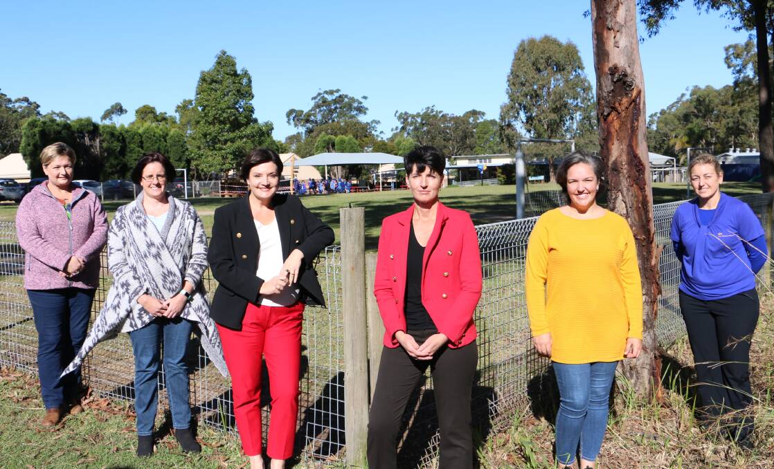 HIGH TIME: Joining the new push for a high school in Medowie are (from left): Carly Wheeler, Sally Rolfe, Jodi McKay, Kate Washington, Marnie Coates and Nicole Young.