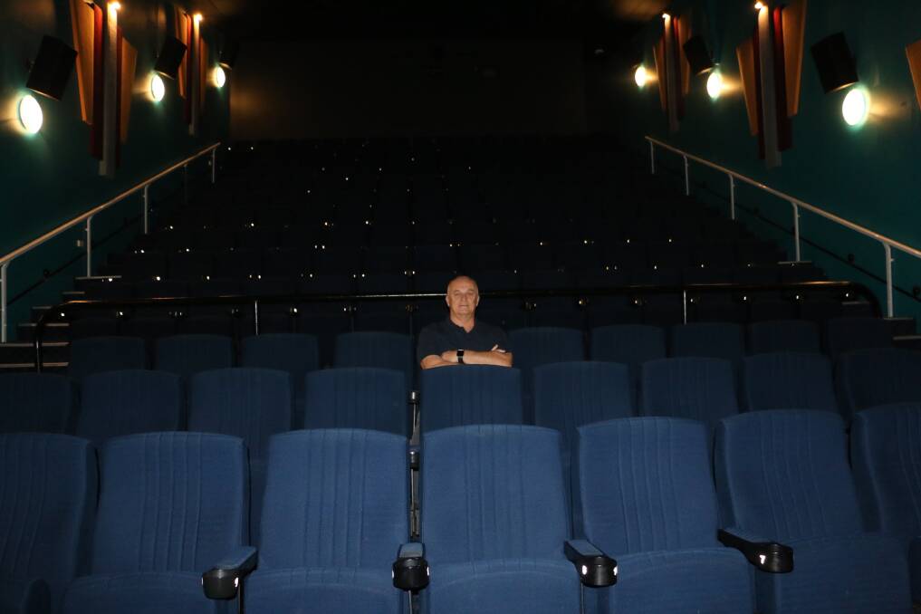 BUSINESS DOWN: Neil Merrin contemplates the future of Nelson Bay Cinema.