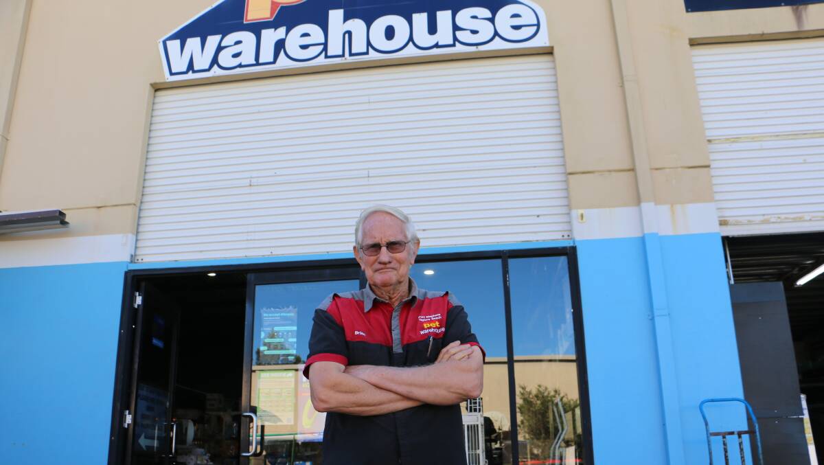 ANGRY: Pet Warehouse owner Brian Blake says he has lost almost 50 per cent of business trade since roadworks started at the entrance to Shearwater estate.