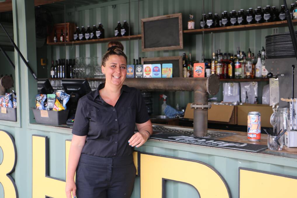 RECIPIENT: Nelson Bay's Joe Williams, who has received a scholarship to study for her events management diploma, at her workplace of Murray's Brewery in Bobs Farm.