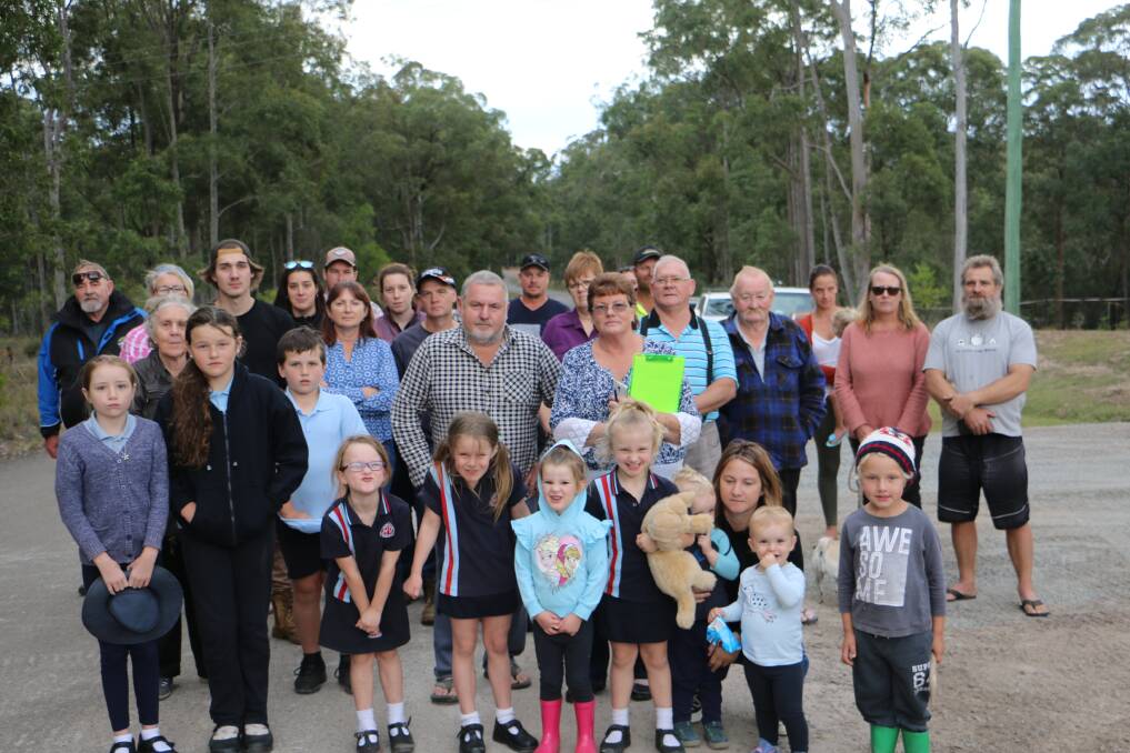 PETITIONERS: Residents of Duns Creek and Forest roads in Duns Creek have petitioned Port Stephens Council about improved road surface.