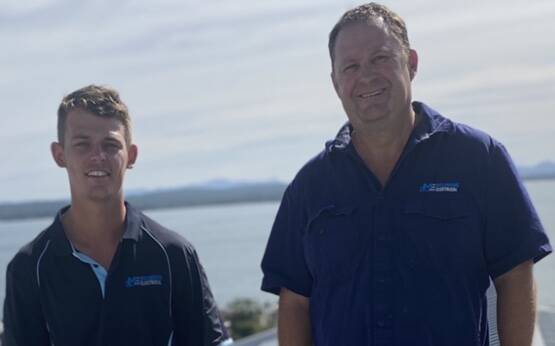 OFFER: Millenium Electrical owner Johan Kruger (right) with employee Matthew McGrath. Picture: Supplied