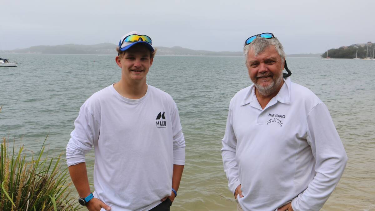 Father and son, Greg and Marcus Busch at Salamander Bay.