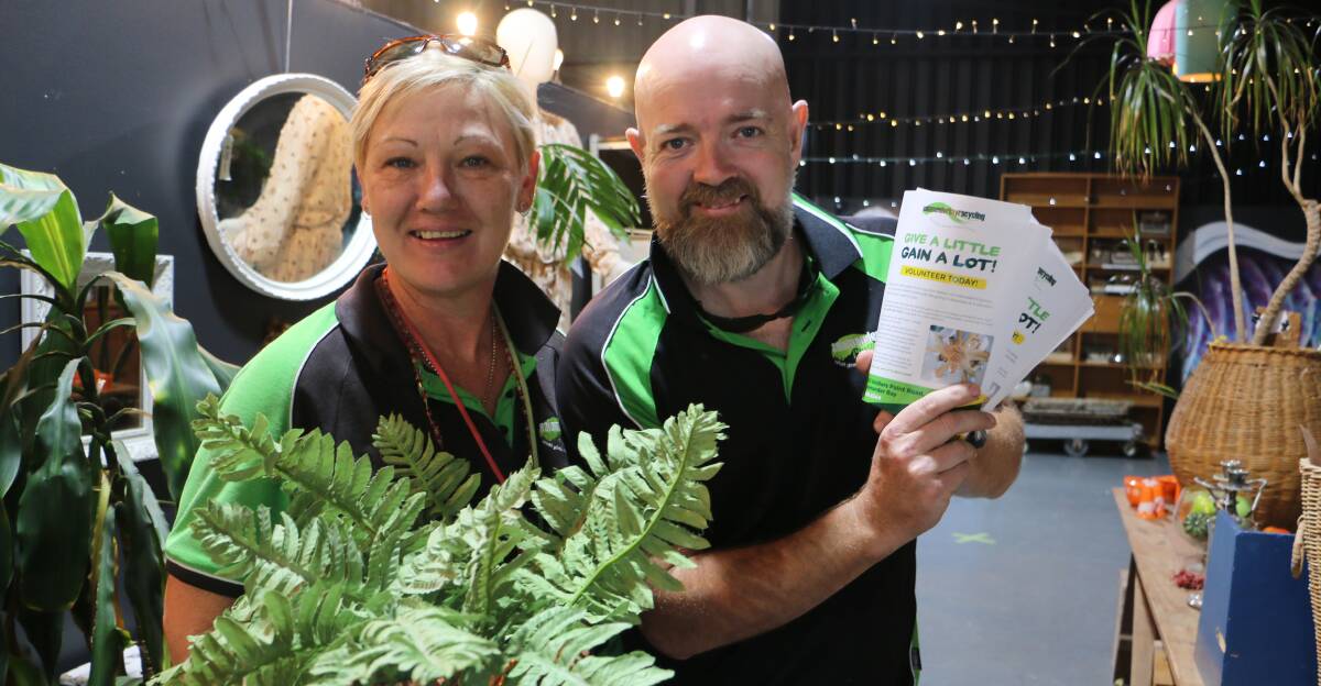 GIVE A LITTLE: Salamander Bay Recycling's Julie Gallagher and Gerard McClafferty are campaigning for new volunteers.