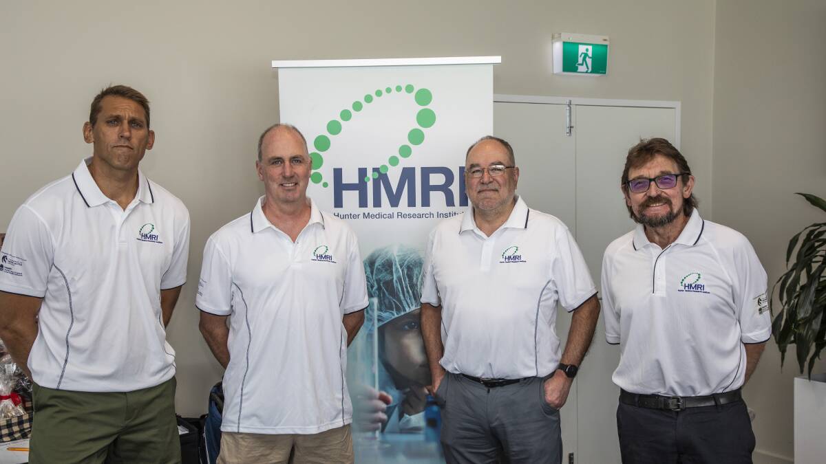 FUNDRAISER: The HMRI team (from left): Prof Dave Lubens, Prof Andrew Boyle, Prof Mike Calford and Prof Ron Plotnikoff. Picture: Supplied
