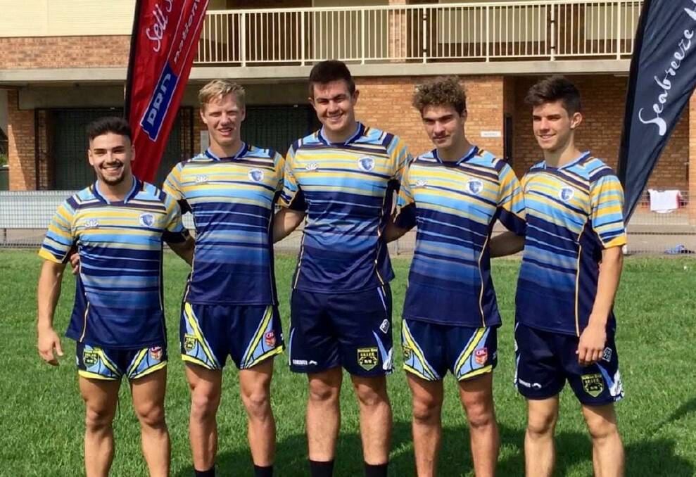 TRAINING: Nelson Bay Sharks under 19 team members prepare for the 2020 season at Tomaree No 1 sports ground. Picture: Supplied