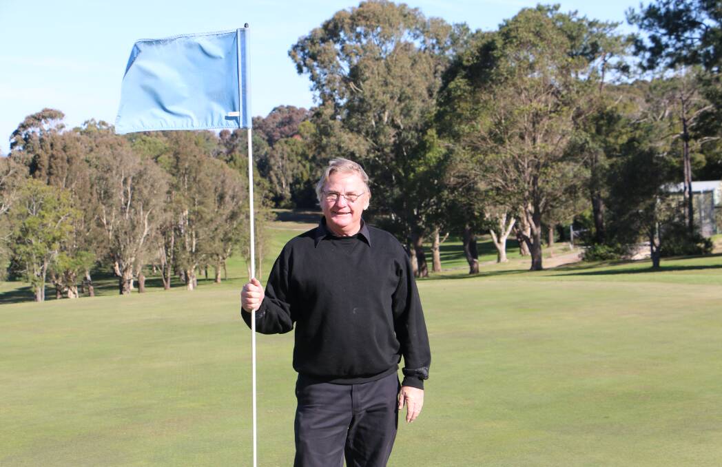 DEVELOPMENT: Board president Bernie Roberts at the Muree golf course's ninth green which will have to be moved to allow for the Over 55s senior living development.