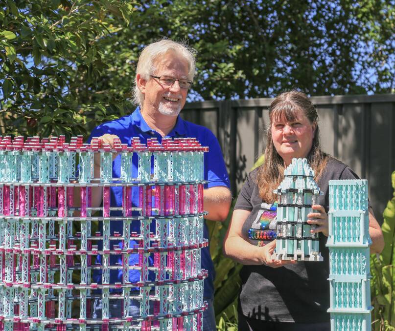 CREATIVE: Brickfest at the Bay organisers Kevin and Angela Evans. The event returns to Anna Bay this weekend. Picture: Ellie-Marie Watts
