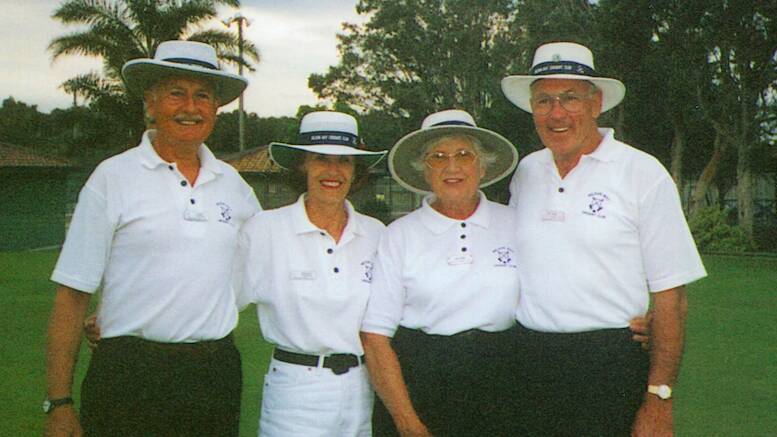 FOUNDING MEMBERS: Nelson Bay Croquet Club founders (from left): Tommy and Margaret Thompson, Ann and Eric Bone. Picture: Supplied