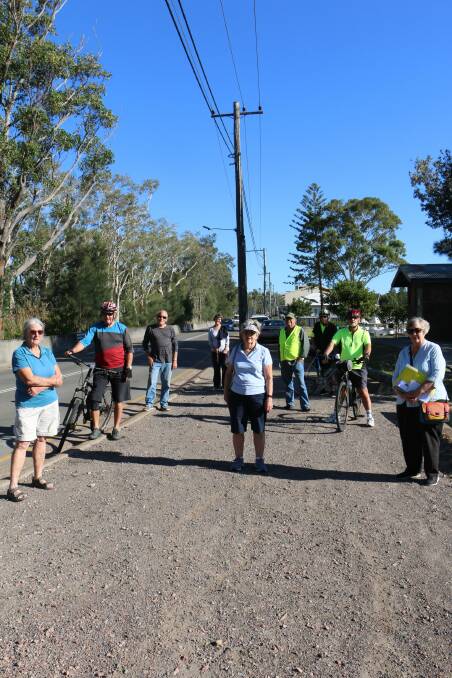 ANGER: Neighbouring residents of Foreshore Drive who are unhappy with the quality of the work to upgrade the road.