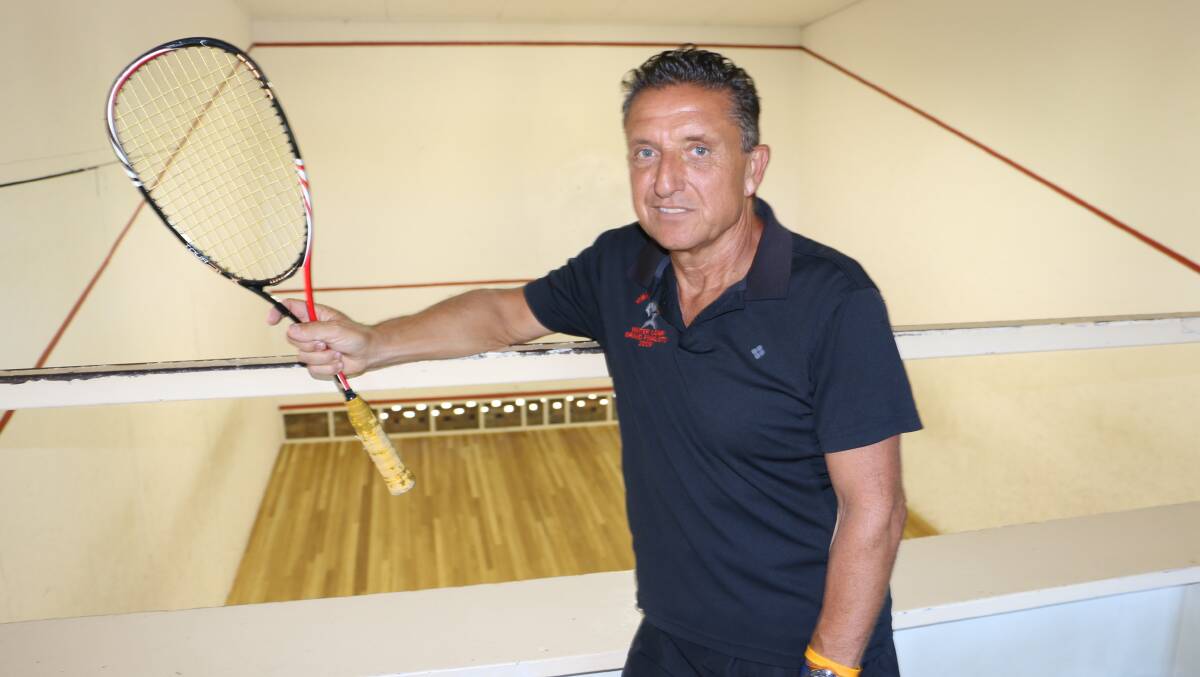 MASTER: Michael Chircop at the newly refurbished Tomaree Squash club courts which are located above a cafe on Government Road in Shoal Bay.